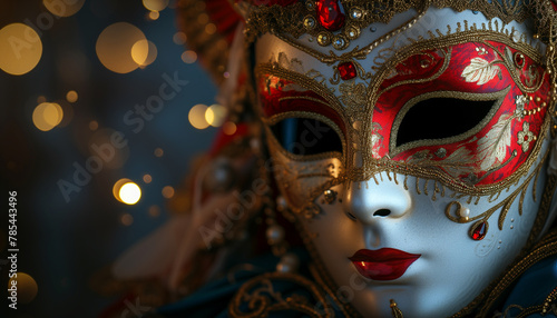 Venetian mask on dark background
