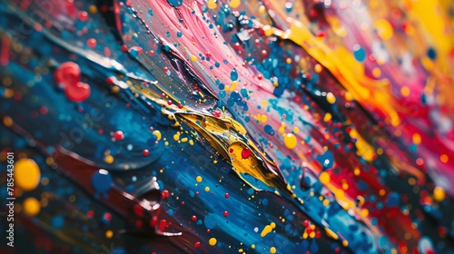 Colorful Abstract Paint Splatters