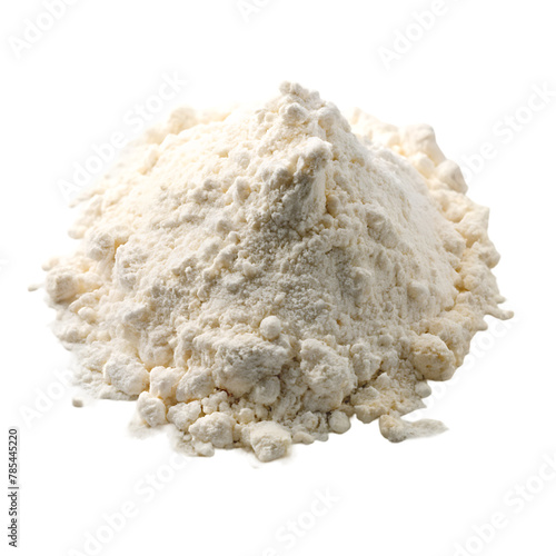 Pile of wheat flour isolated on transparent background