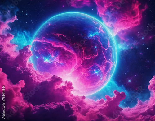 colorful space and galaxy wallpaper art