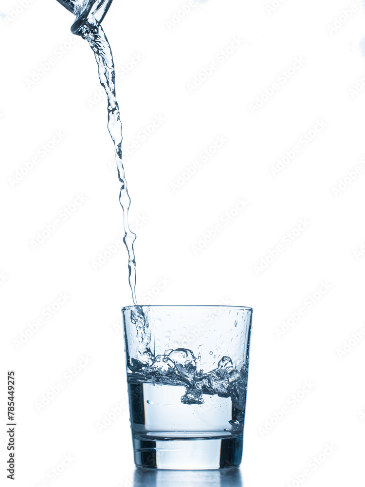 water splashing from glass isolated on white background water splashing from glass isolated on white background