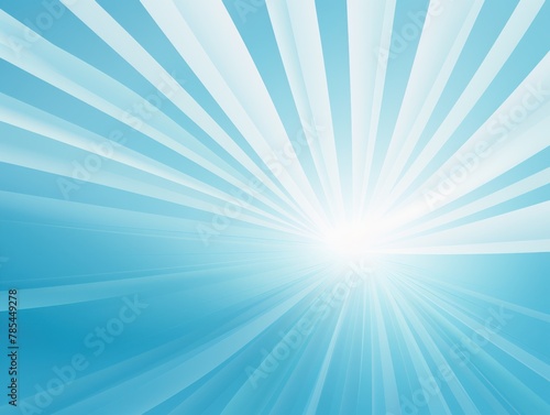 Sun rays background with gradient color, blue and white, vector illustration