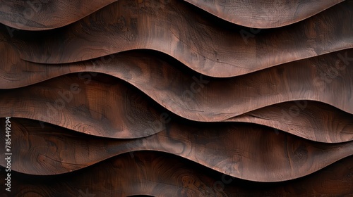Organic wooden waves abstract closeup of detailed brown wood art background texture
