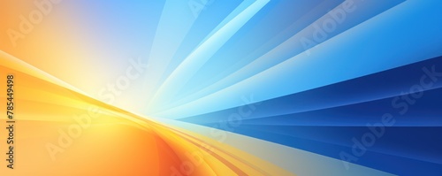 Sun rays background with gradient color  blue and yellow  vector illustration. Summer concept design banner template for presentation