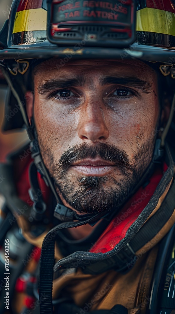 Courageous Firefighter A Portrait of Readiness and Valor in the Face of Emergencies Courageous Firefighter A Portrait of Readiness and Valor in the Face of Emergencies