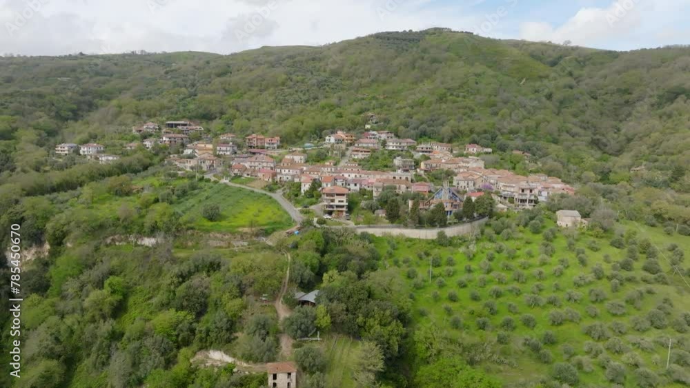 Aerial view of Mandaradoni, small fraction of the municipality of Limbadi, in the province of Vibo Valentia in Calabria, Italy. Aerial view of Mandaradoni, small fraction of the municipality of Limbadi, in the province of Vibo Valentia in Calabria, Italy.