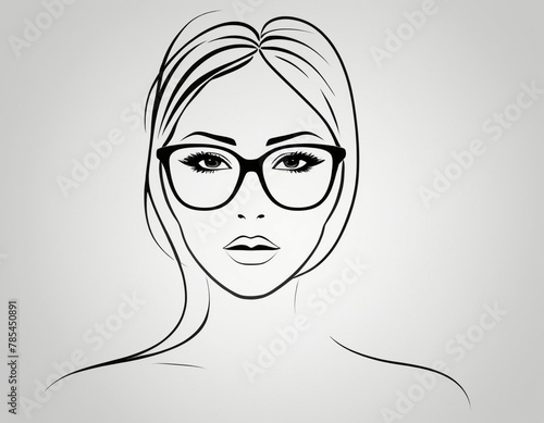 a woman with glasses drawing