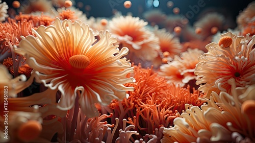 anemone actinia texture underwater reef sea UHD Wallpaper photo