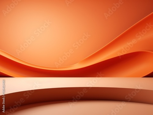 Tan background, gradient tan wall, abstract banner, studio room. Background for product display with copy space
