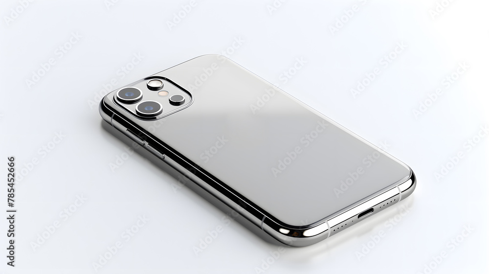 White smartphone mock up isolated on a white background White smartphone mock up isolated on a white background