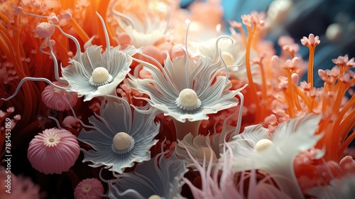 anemone actinia texture underwater reef sea UHD Wallpaper