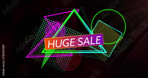 Image of flash sale text over black background