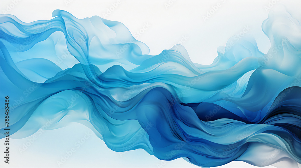 Abstract smooth wave background on white. Generative AI Abstract smooth wave background on white. Generative AI