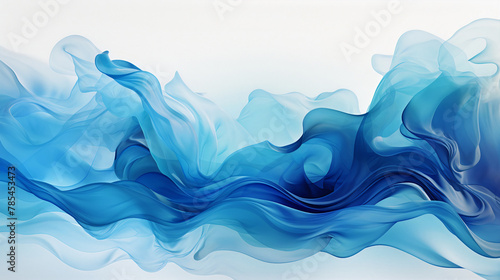 Abstract smooth wave background on white. Generative AI