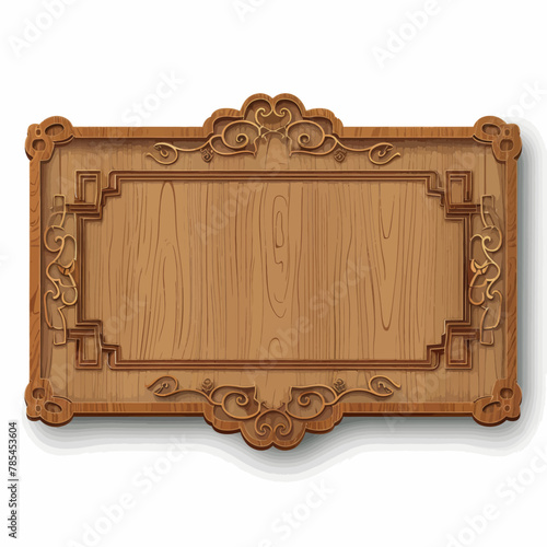 a wooden plaque with a carved border