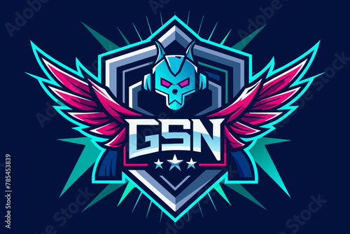 Logo con tematica de gaming con las siglas GSN  photo