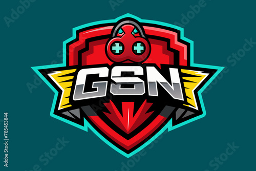 Logo con tematica de gaming con las siglas GSN  photo