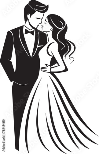 Medieval Knight and Princess Wedding Couple Vector Illustration