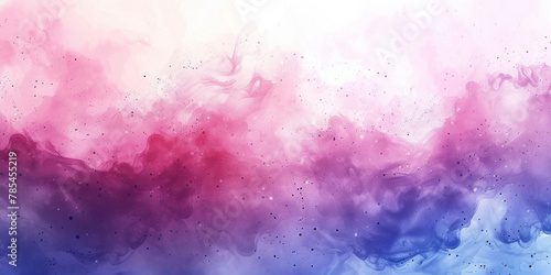 Colorful Abstract Watercolor Background with Pink, Blue, and Purple Paint Splotches and Splatters photo