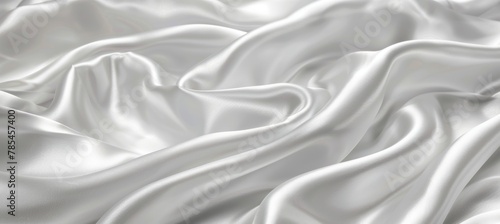 Luxurious white silk or satin cloth perfect for creating an elegant backdrop at weddings