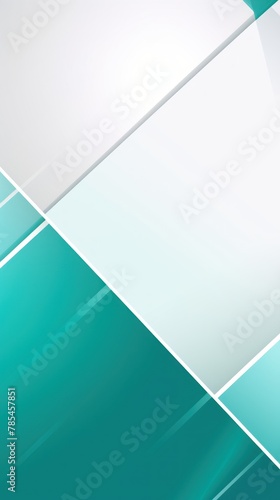 Teal and white background vector presentation design  modern technology business concept banner template with geometric shape
