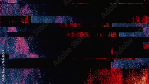 Glitch noise static television VFX. Visual video effects stripes background, CRT tv screen no signal glitch effect
