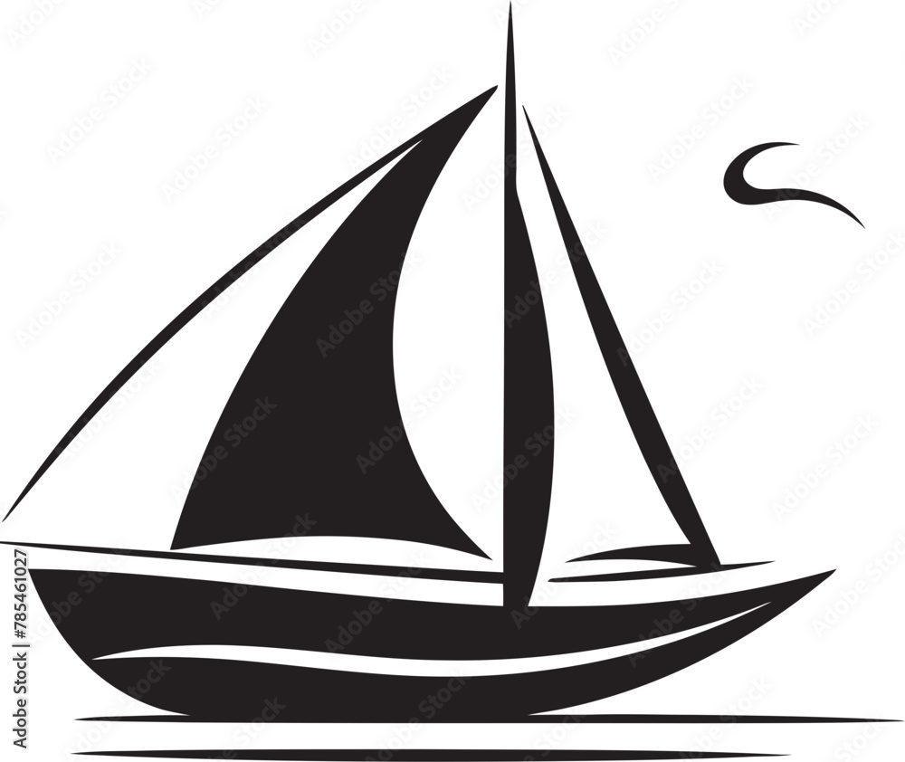 Yacht Oasis Vector Illustration Set