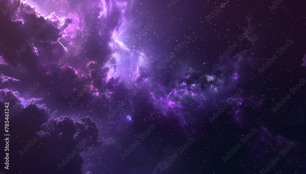 Naklejka premium Modern backdrop, Dark purple galaxy background