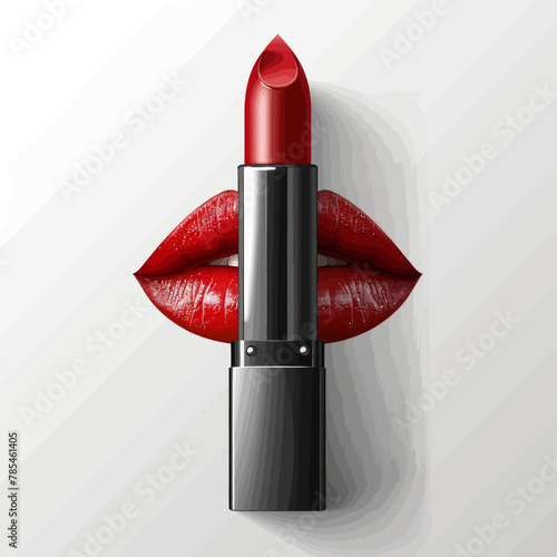 a close up of a lipstick on a white background