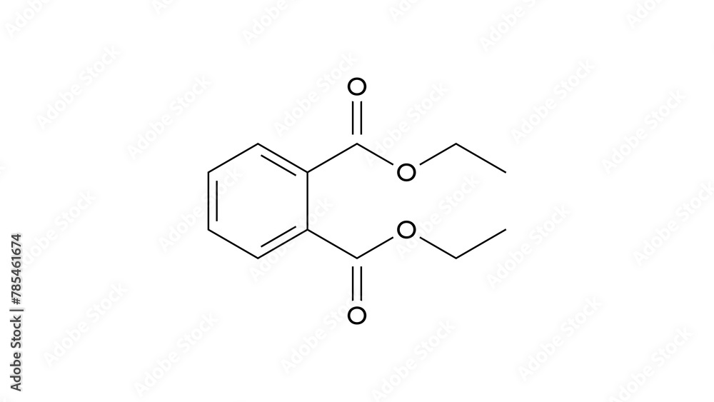 Diethyl Phthalate Molecule Structural Chemical Formula Ball and stick 