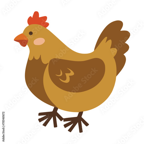 Hen Portrait Vector graphics design.eps