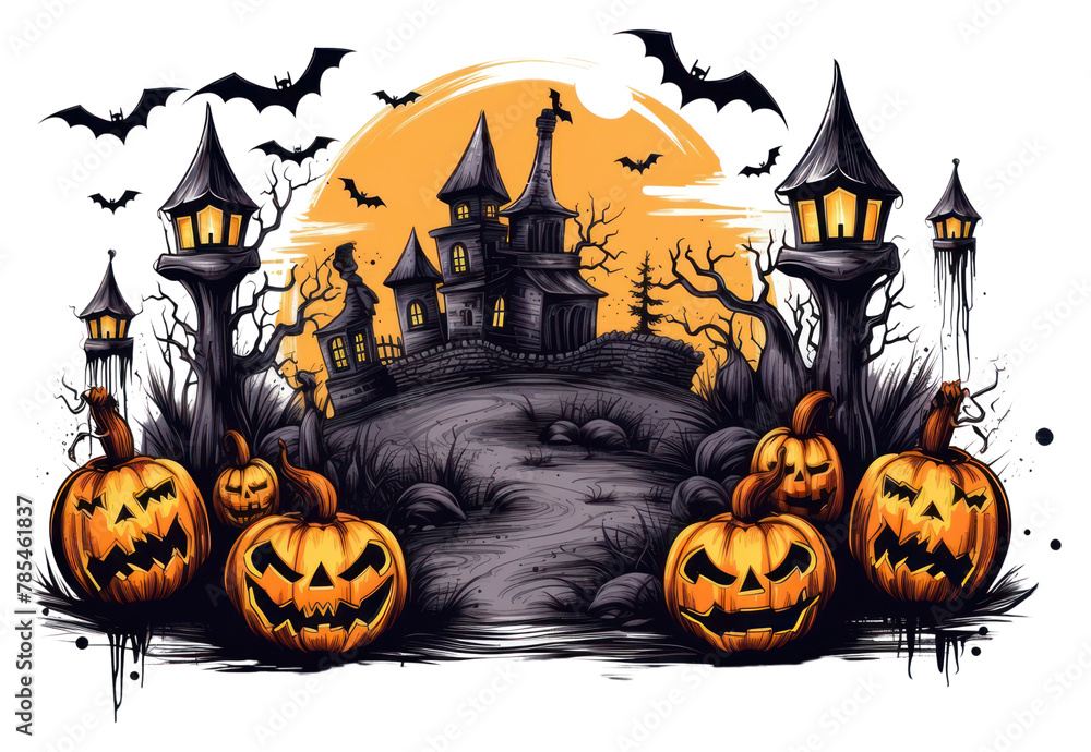 PNG Halloween spooky jack-o'-lantern representation PNG Halloween spooky jack-o'-lantern representation