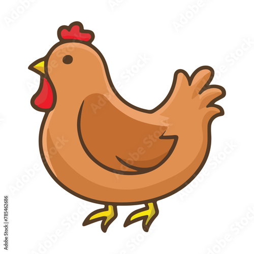 Hen Symbol Vector graphics design.eps