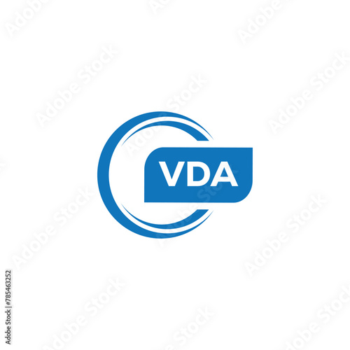 modern minimalist VDA letters logo design photo