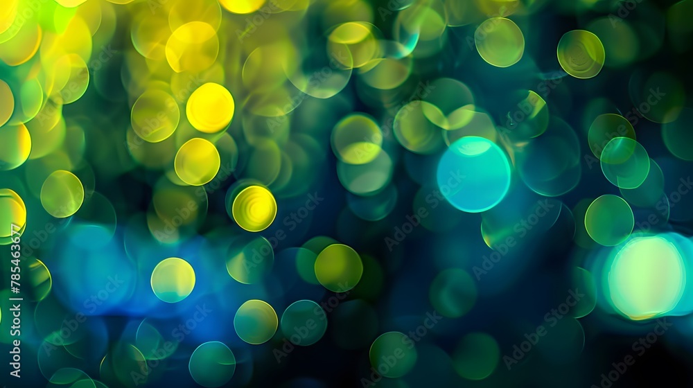 green bokeh on a blue background green bokeh on a blue background