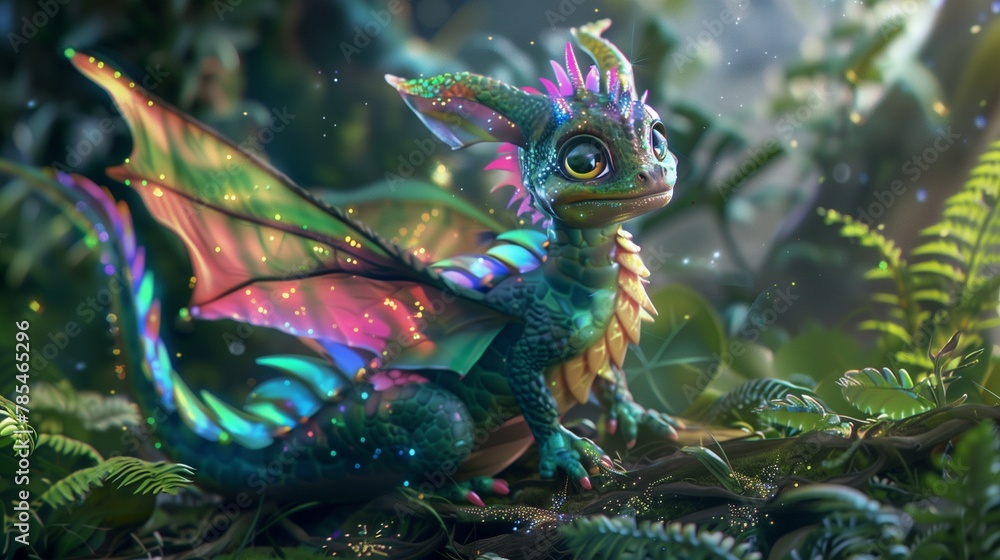 Obraz premium Within the realm of imagination, where dreams intertwine with reality, there exists a creature of extraordinary cuteness and enchantment