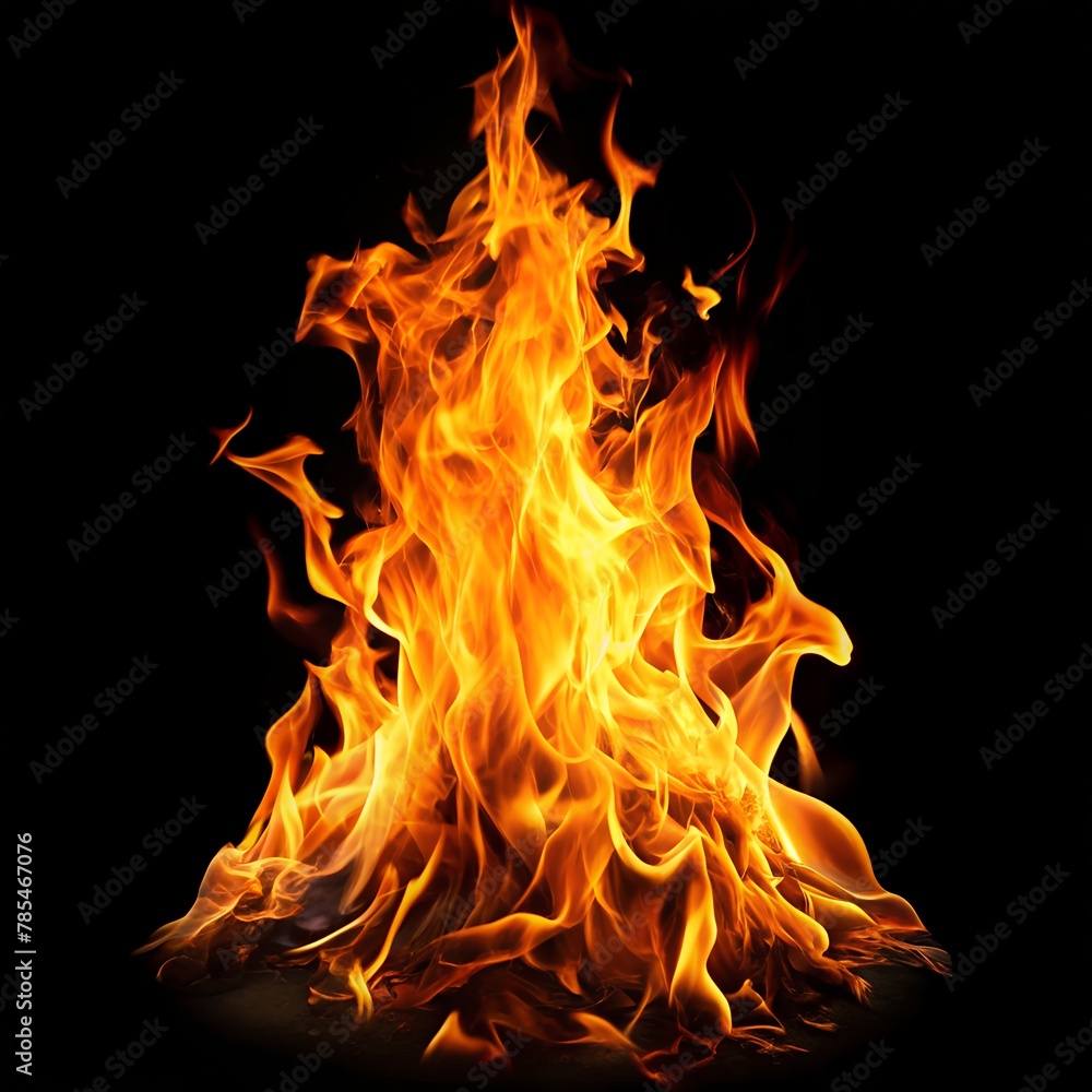 fire flames isolated on black background fire flames isolated on black background
