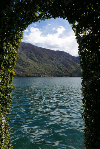 Ceresio Lake from Villa Fogazzaro in Italy