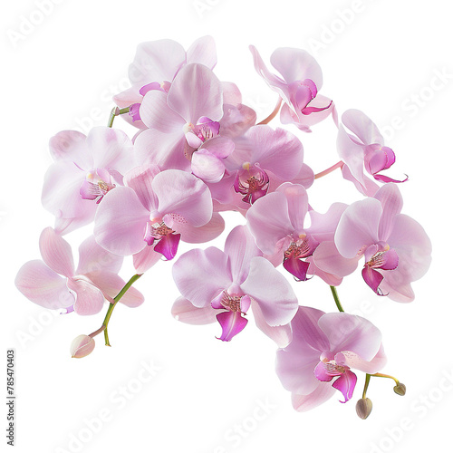 Bunch of Pink orchid on white background png