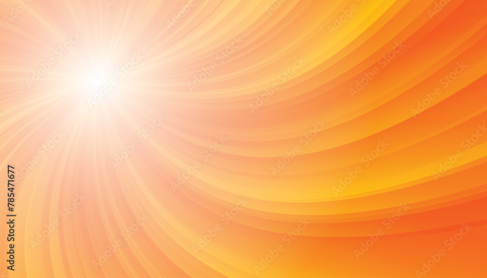 Obraz premium Sunburst vector illustration with radiant sun ray background, retro style