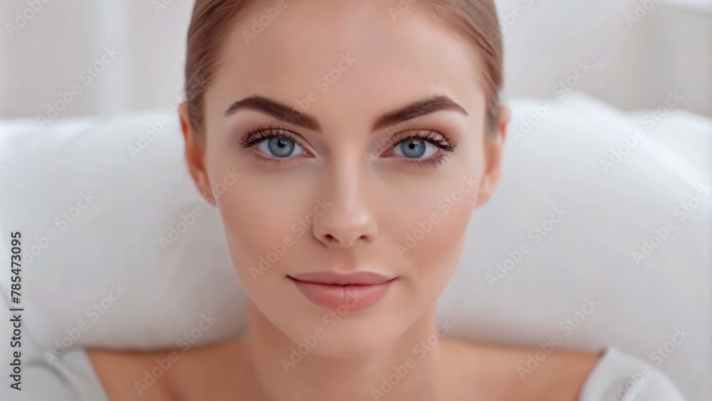 Beautiful young woman with perfect eyebrows Beautiful young woman with perfect eyebrows