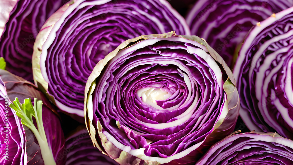 Obraz premium red cabbage background