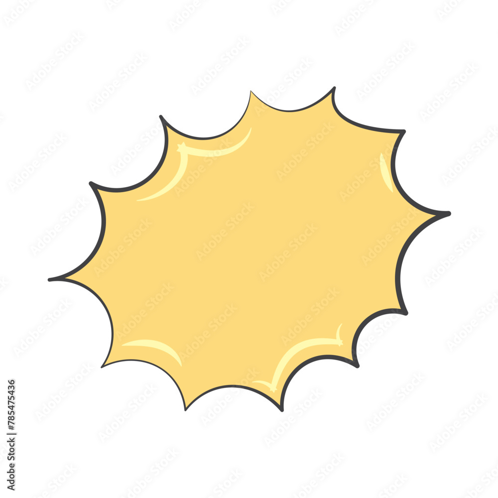 Simple Comic Explosion Shape Effect Text Box Simple Comic Explosion Shape Effect Text Box