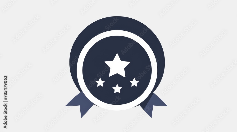 logo design, A ribbon wrapping around the emblem has stars to represent getting a good level for good work on content creation logo design, A ribbon wrapping around the emblem has stars to represent getting a good level for good work on content creation