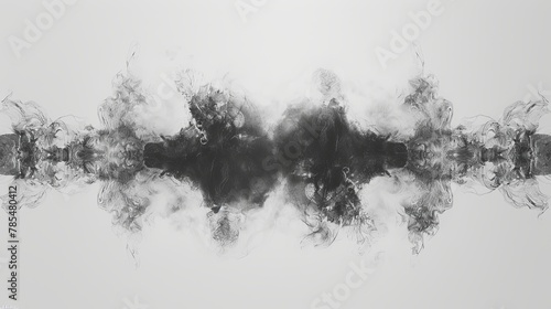Abstract Black and White Smoke Art