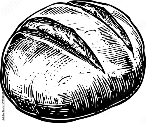 artisan loaf of bread, perfect for bakery branding or bread-making tutorials.