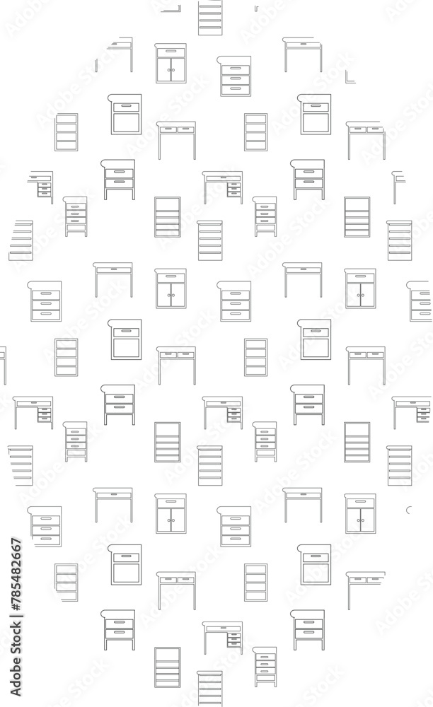 Oval background with furnitur Oval background with furnitur