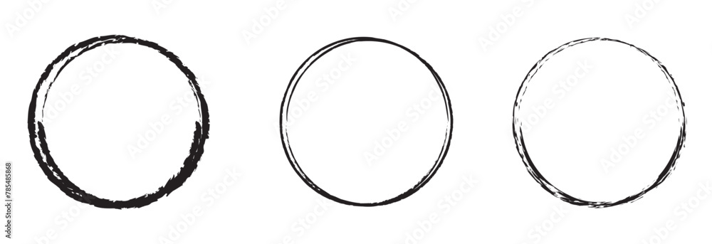 Hand drawn circle line sketch set. Vector circular scribble doodle round circles for message note mark design element. Pencil or pen graffiti bubble or ball draft illustration. Hand drawn circle line sketch set. Vector circular scribble doodle round circles for message note mark design element. Pencil or pen graffiti bubble or ball draft illustration.