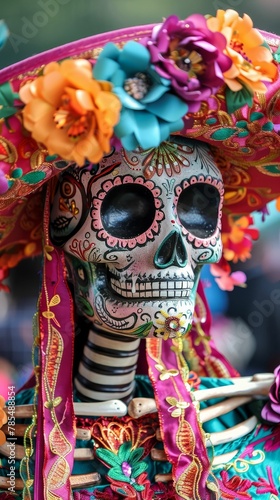 Cultural festival in Mexico, Day of the Dead, colorful, rich tradition