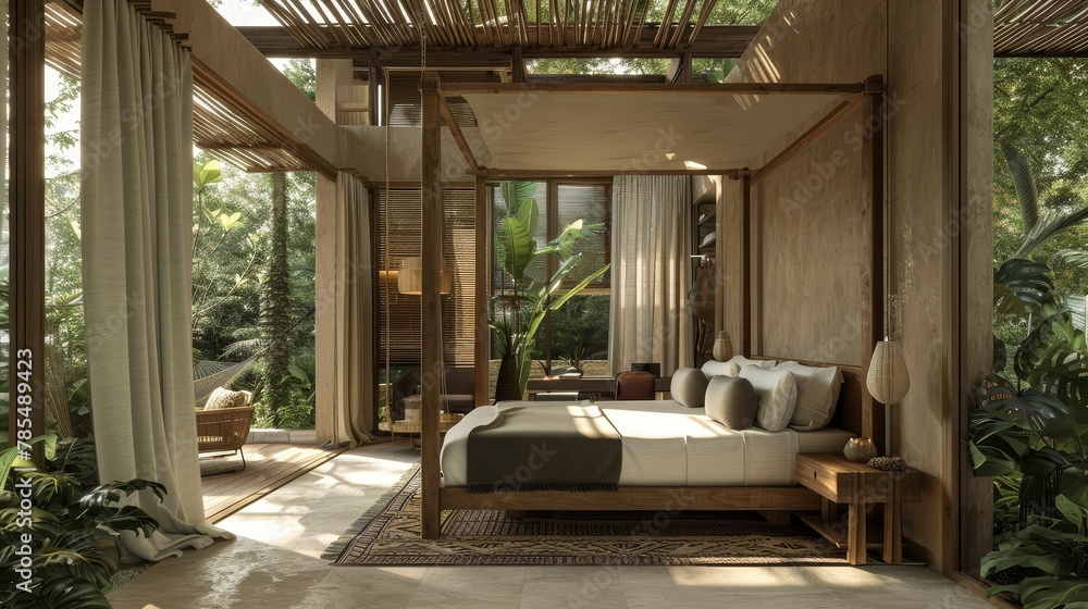 Ecoluxury hotel with sustainable practices, green, responsible opulence Ecoluxury hotel with sustainable practices, green, responsible opulence